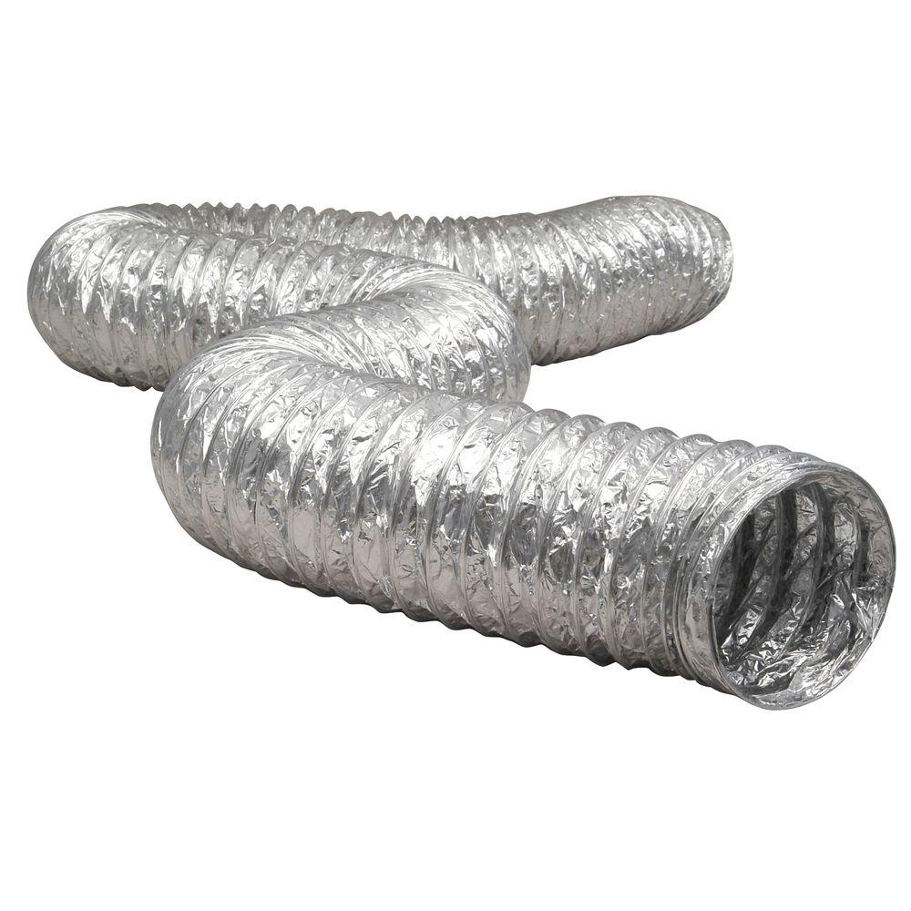 Deflect-o 4 in. x 8 ft. Semi-Rigid Aluminum Dryer Venting Duct ...