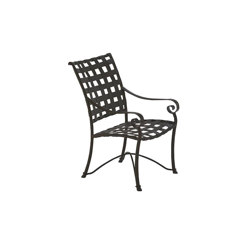 Tradewinds Vallero Crossweave Black Commercial High Back Game Patio Chair 2 Pack