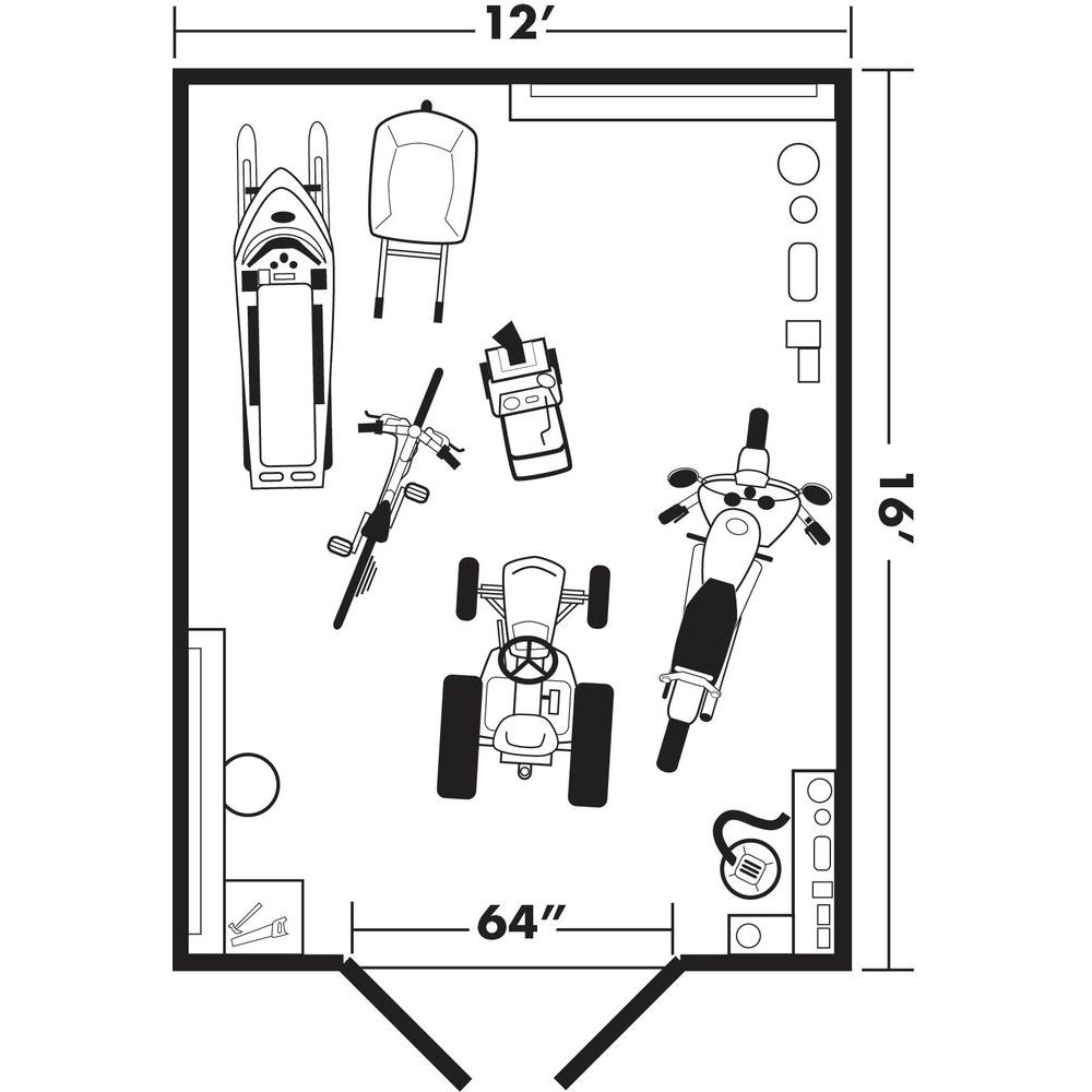 handy home columbia 12x16 wood storage shed kit - bios pics