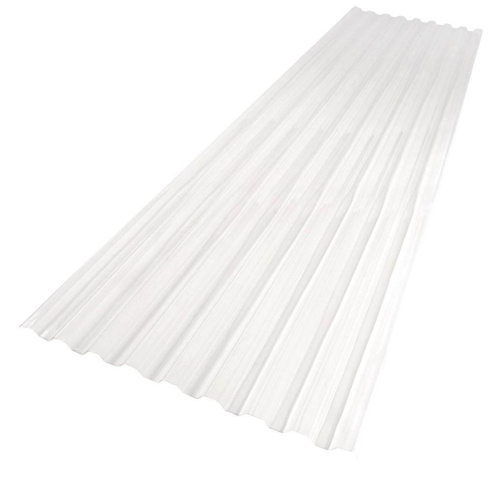 Palruf 26 In X 8 Ft Green Pvc Corrugated Roof Panel 101479