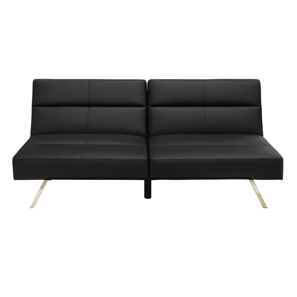 Futons Living Room Furniture The Home Depot Black Futon