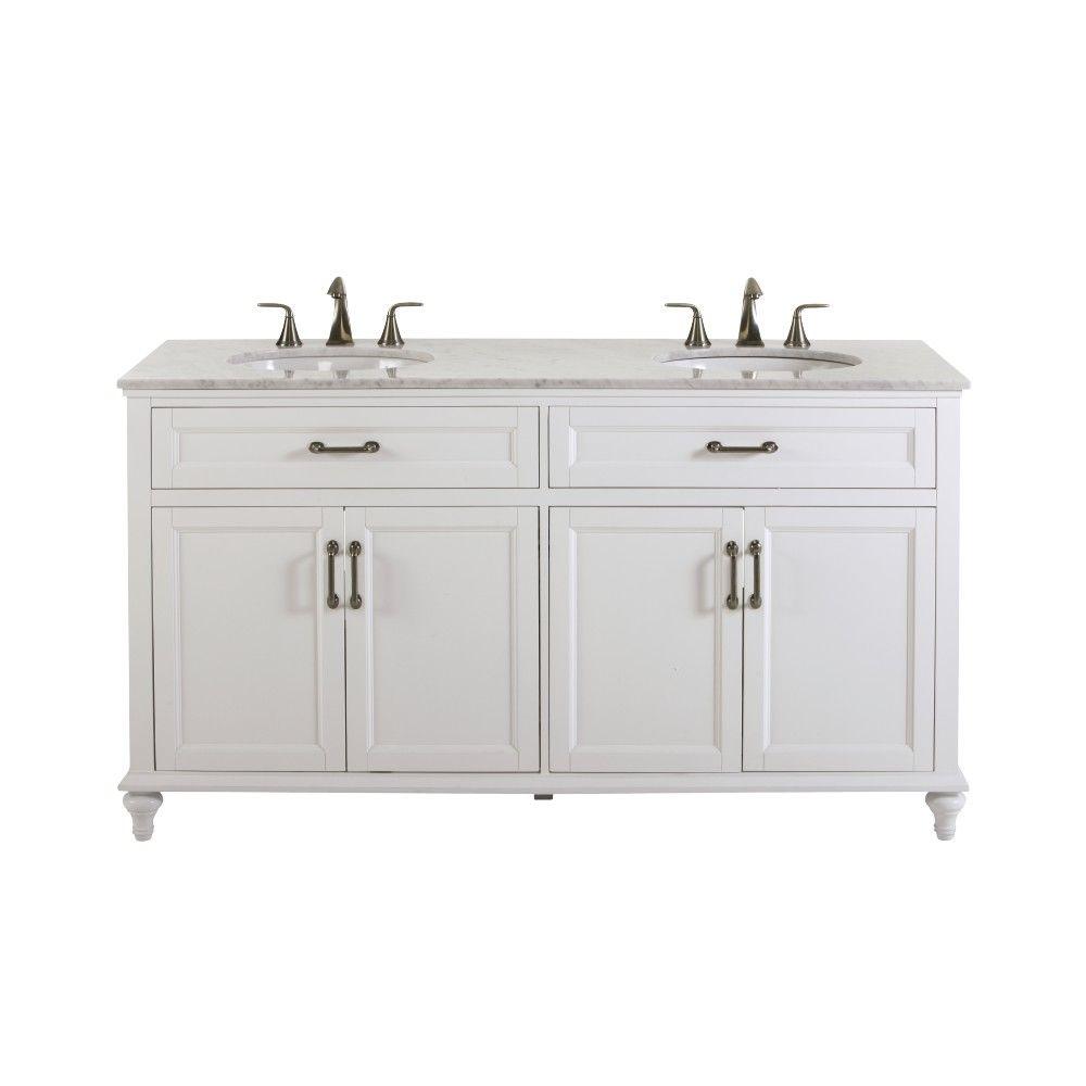 Home Decorators Collection Charleston 61 in. W x 22 in. D Double Bath