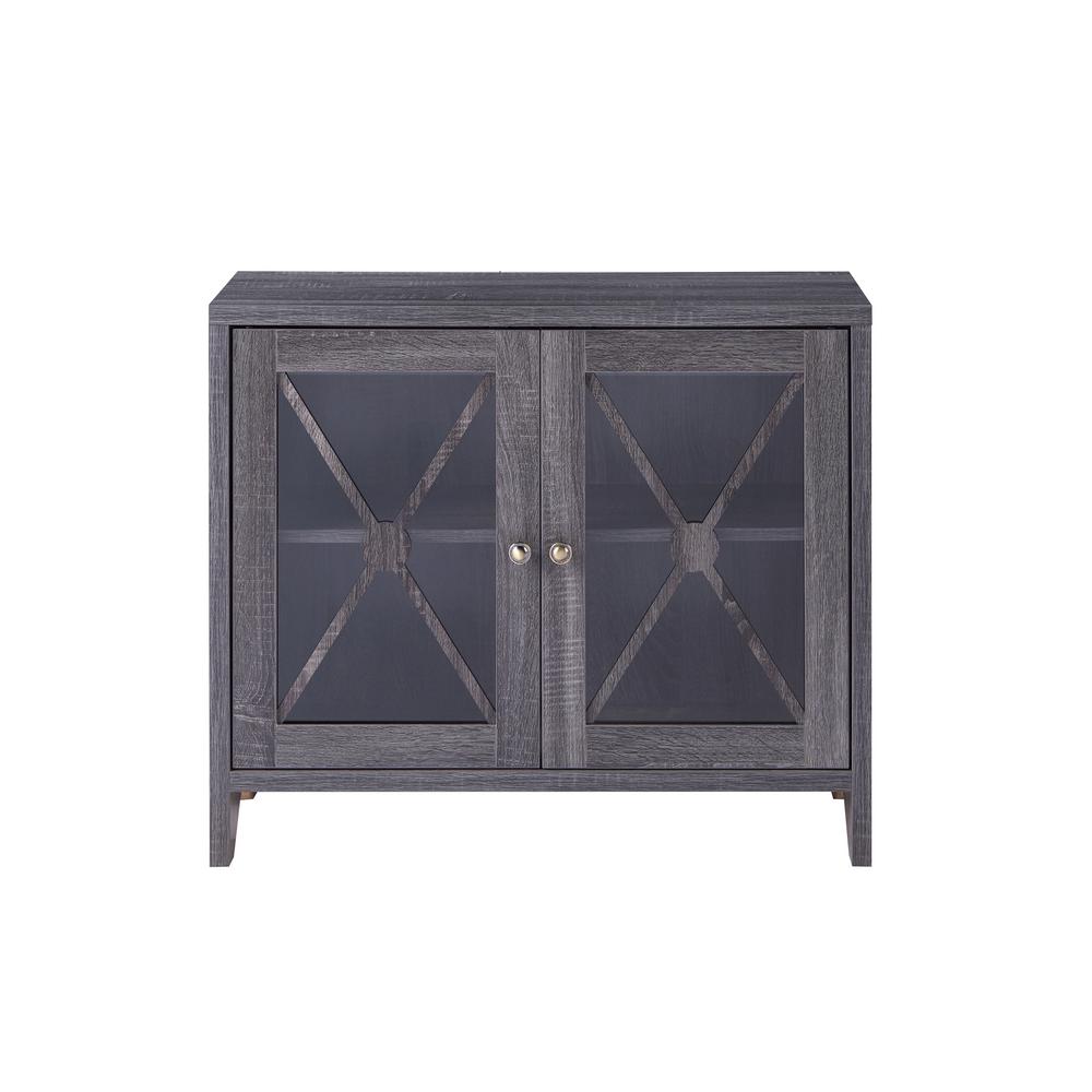 Furniture Of America Carden Distressed Gray Accent Storage Cabinet