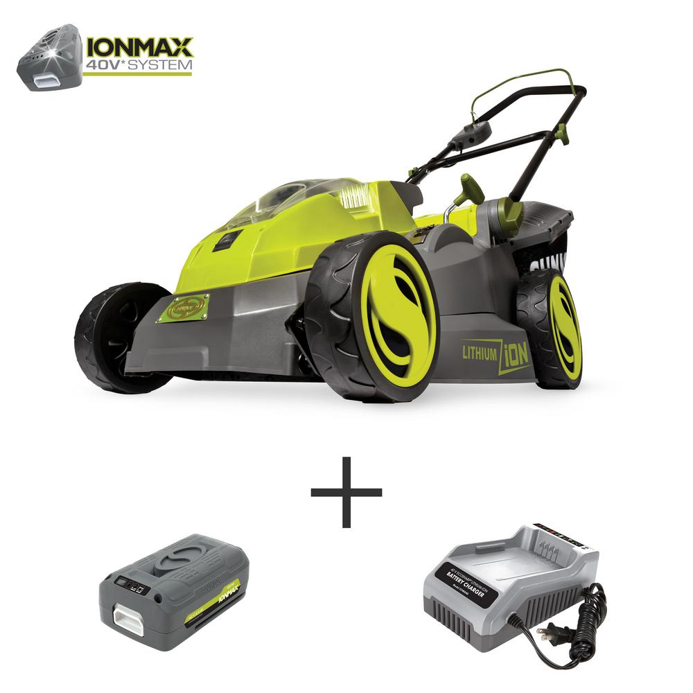 Sun Joe® iON Tool Series iON16LM 40-V 16-Inch Cordless Lawn Mower with Brushless Motor