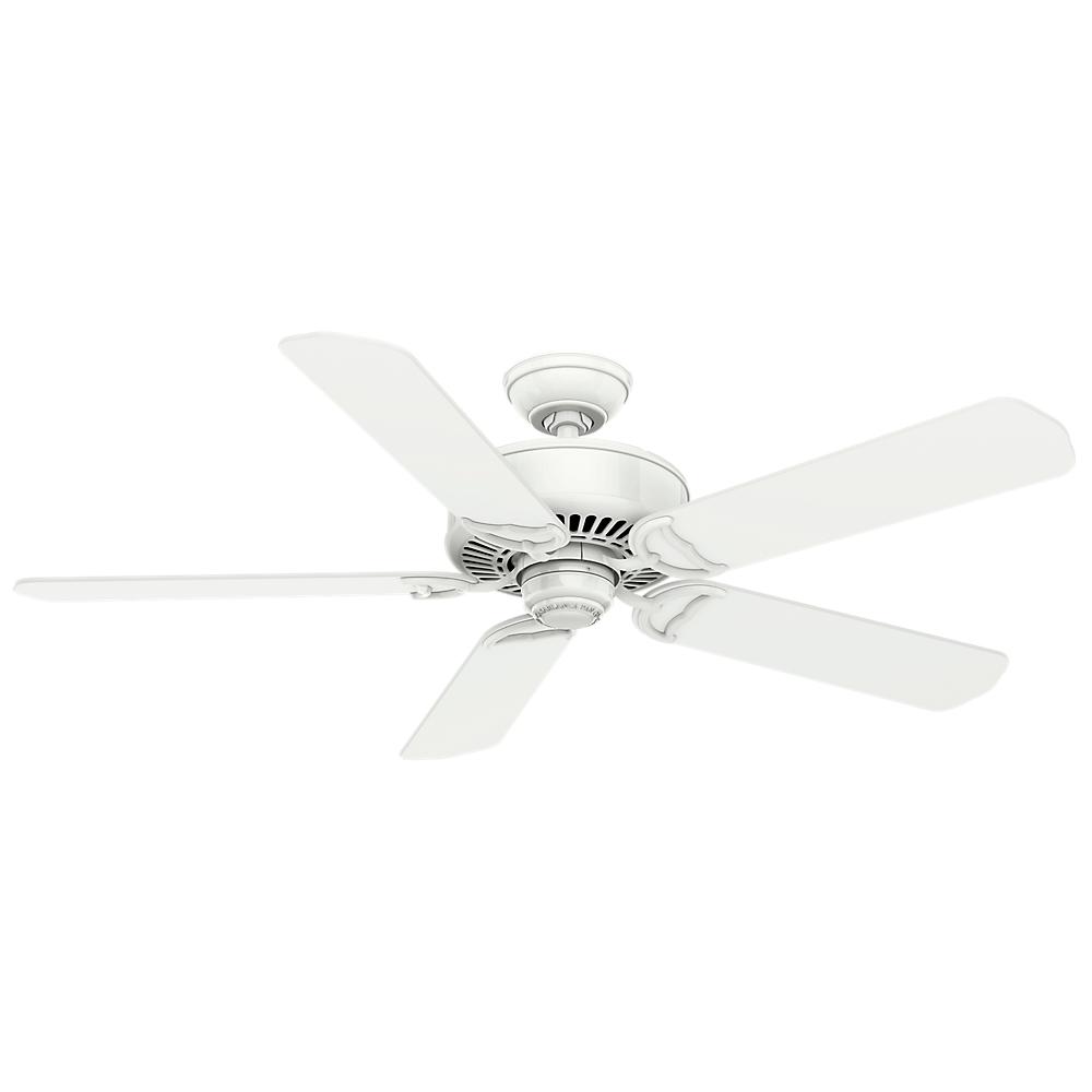 Panama Dc 54 In Indoor Snow White Ceiling Fan With Remote