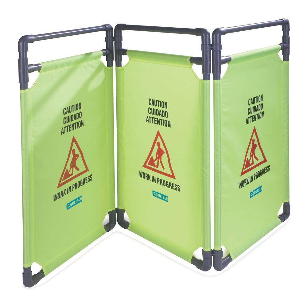 Carlisle 3Panel Caution Barrier3694404 The Home Depot