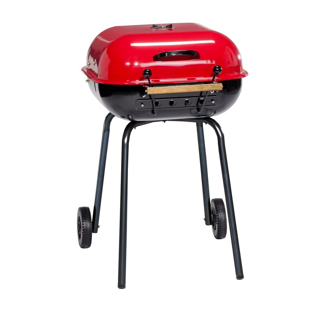 Americana Swinger Charcoal Grill in Red by Americana