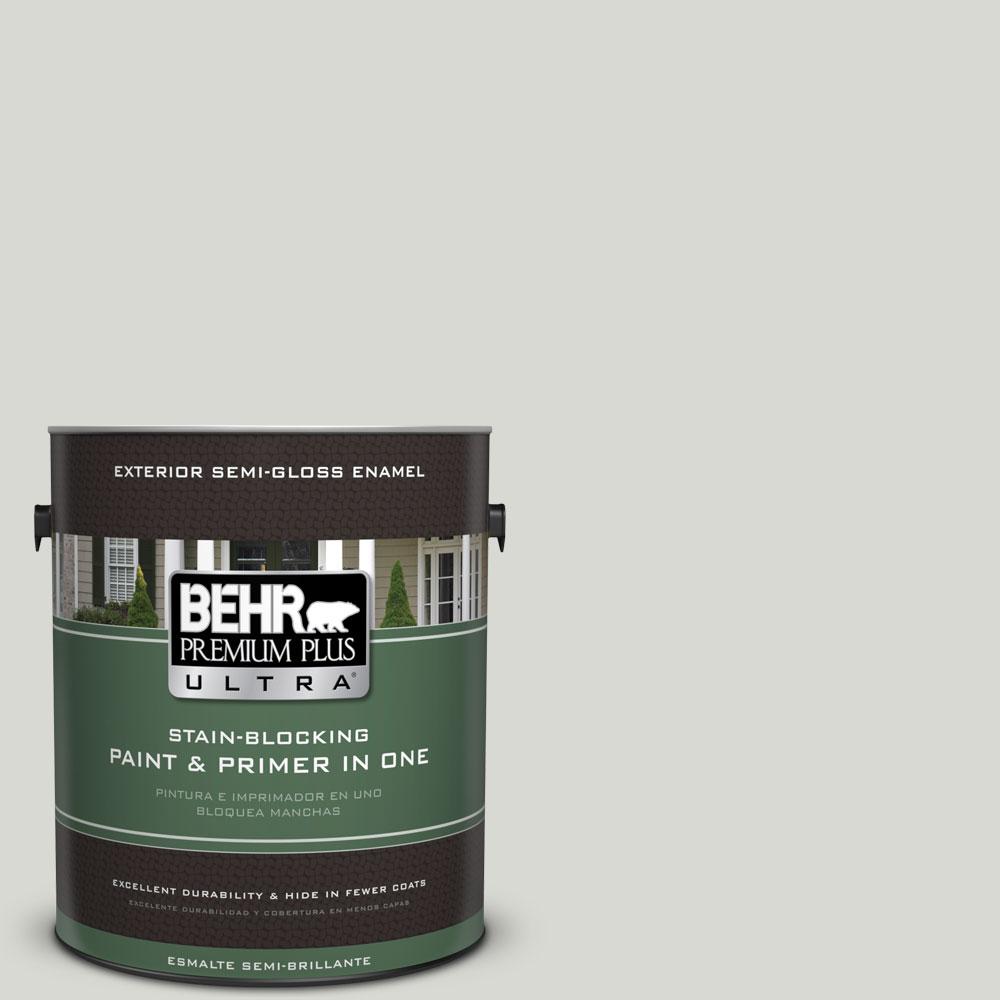 BEHR Premium Plus Ultra 1gal. N3601 Seagull Gray SemiGloss Enamel