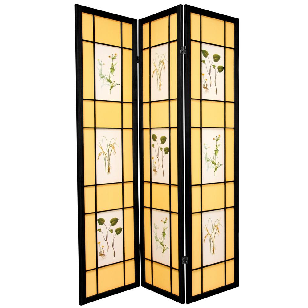 4 ft. Black 6Panel Room DividerFB4DMNDBLK6P The Home Depot