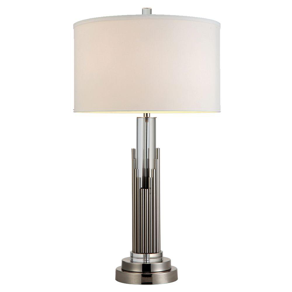 Dale Tiffany 27 in. Sterling Satin Nickel Table LampGT12273 The Home