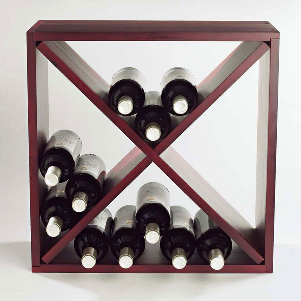 Wine Enthusiast 24 Bottle Compact Cellar Cube Wine Rack In