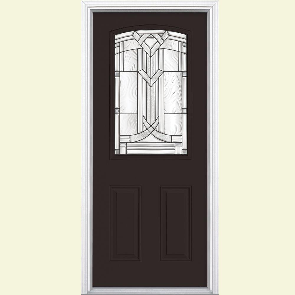 wood 1/2 door lite Lite x 1/2 Masonite in. 80 Camber Right Chatham 36 in.