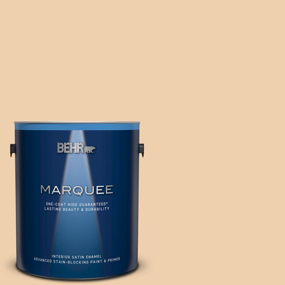 Behr Marquee 1 Gal Mq3 43 Ceramic Beige One Coat Hide Satin