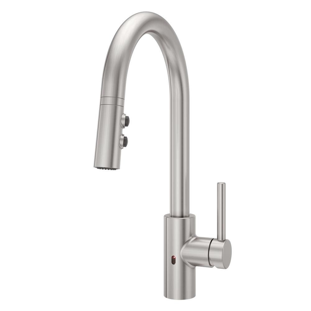 Touchless Kitchen Faucets The Home Depot Stellen Single Handle Electronic Pull Down Sprayer Kitchen Faucet