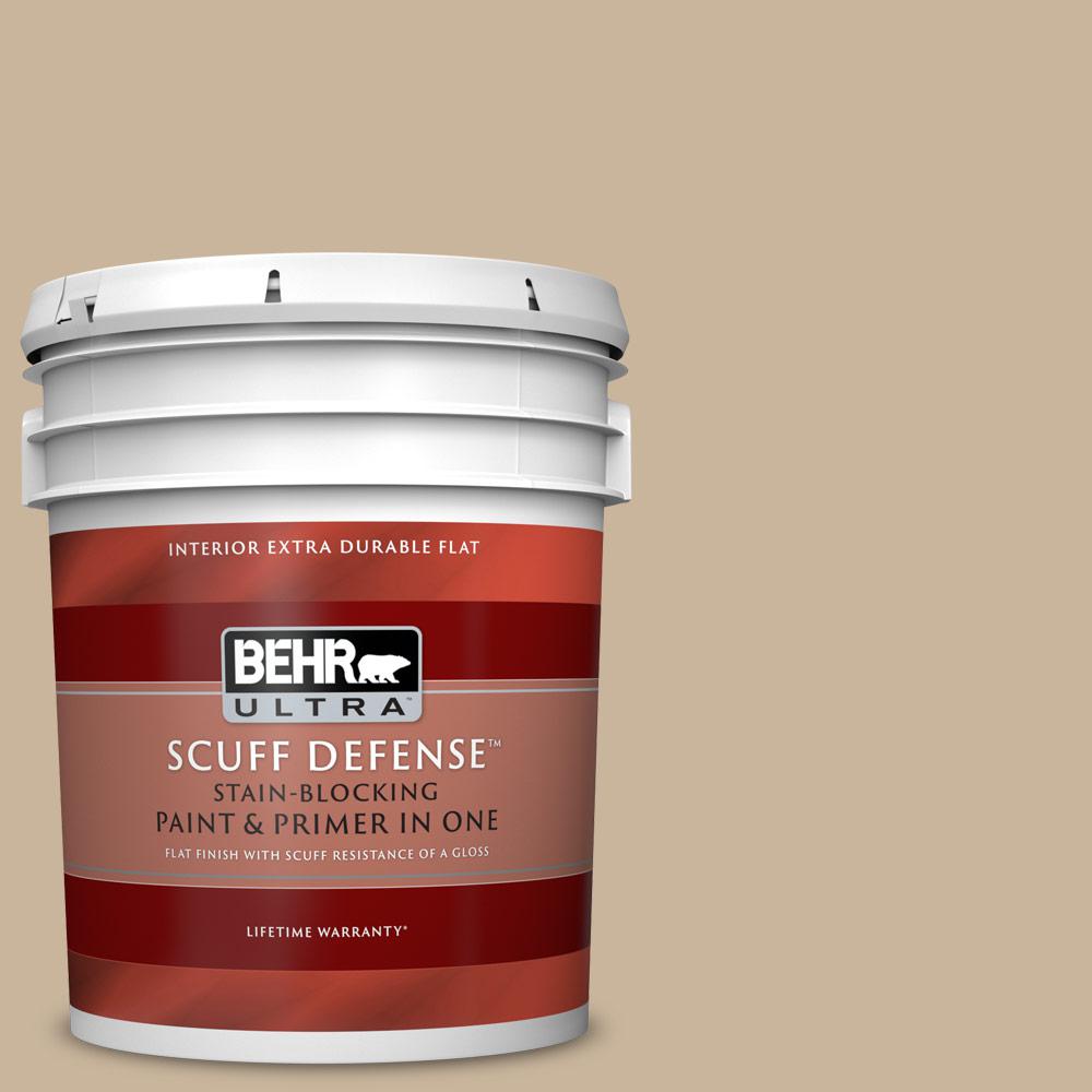 BEHR ULTRA 5 gal. PPU407 Mushroom Bisque Extra Durable Flat Interior