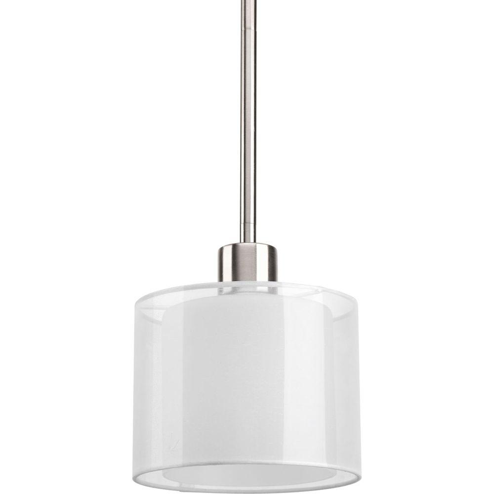 Progress Lighting Invite Collection 1 Light Brushed Nickel Mini Progress Lighting Invite Collection 1 Light Brushed Nickel Mini Pendant