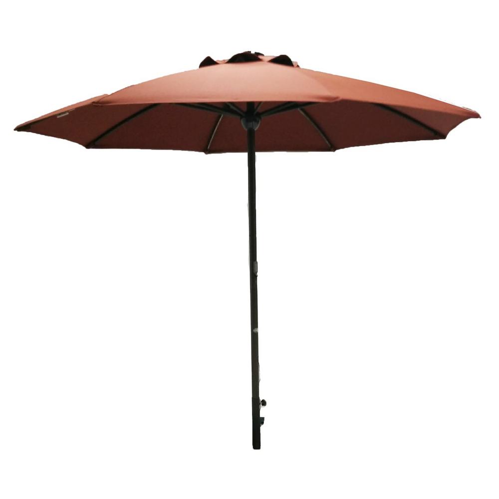 Trueshade Plus 9 Ft Automatic Market Patio Umbrella In Canvas Henna