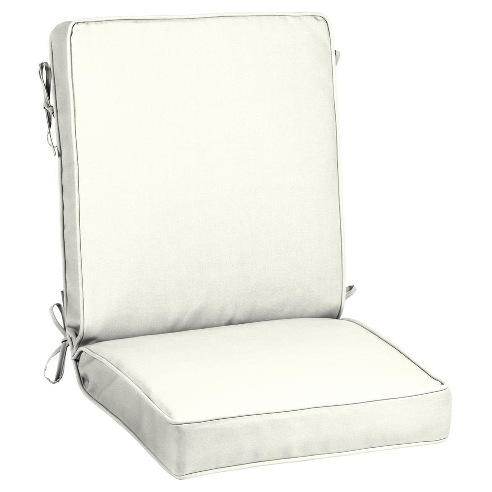 Home Decorators Collection Sunbrella Canvas White Outdoor Dining Chair