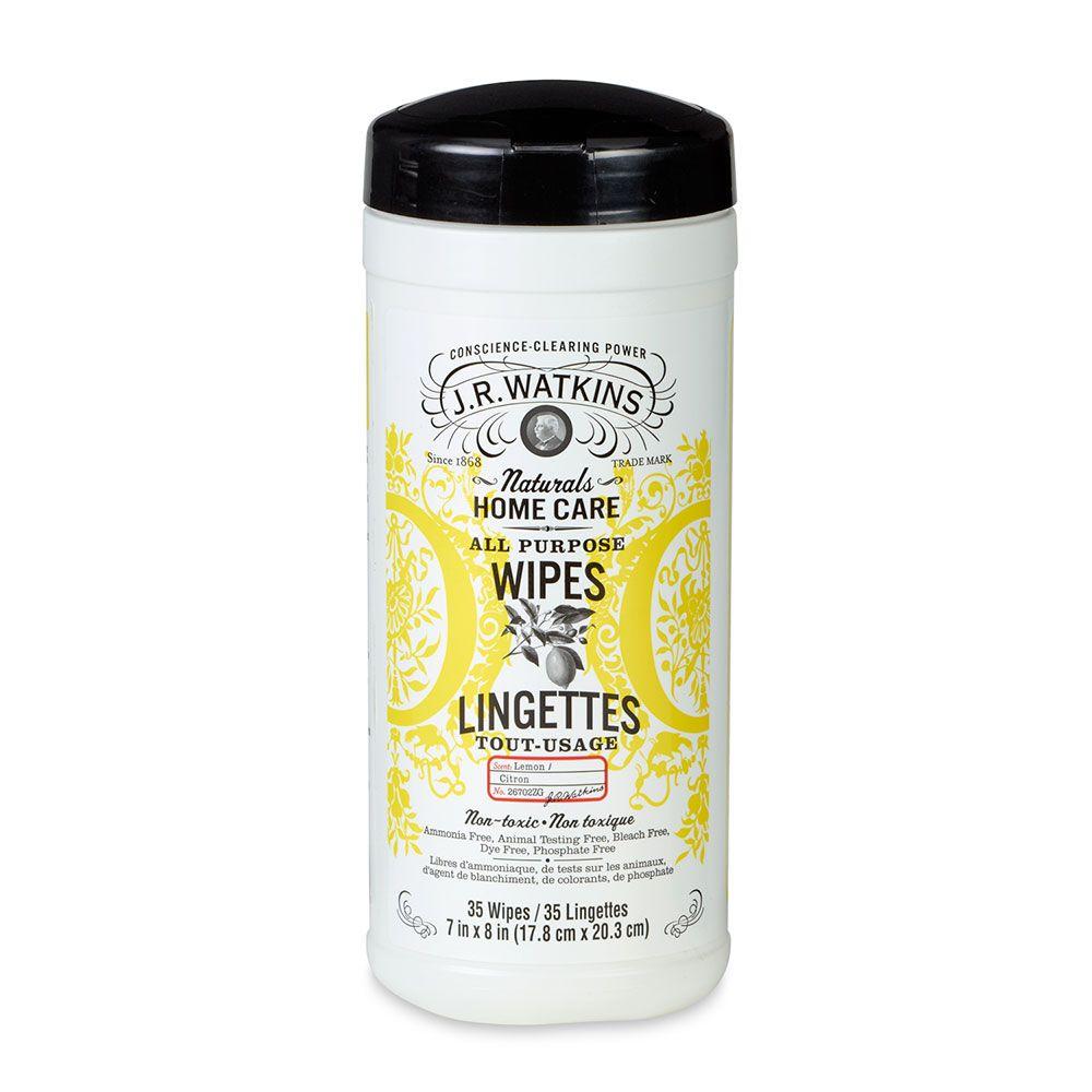 J.R. Watkins Lemon AllPurpose Wipes26702 The Home Depot