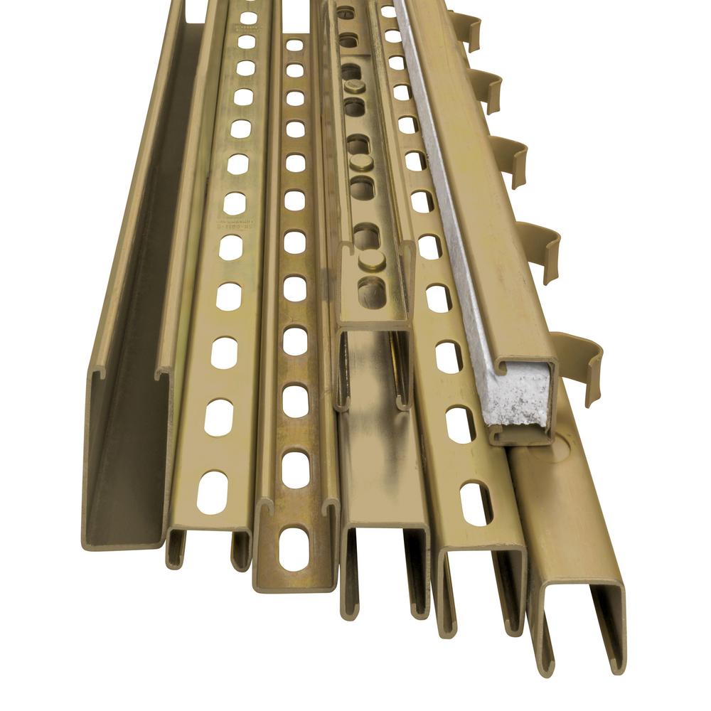 Online Metal Supply Galvanized Steel 4 Dimension Slotted Strut Channel 2.125 x 2.125 x 18 ga x 72 inches