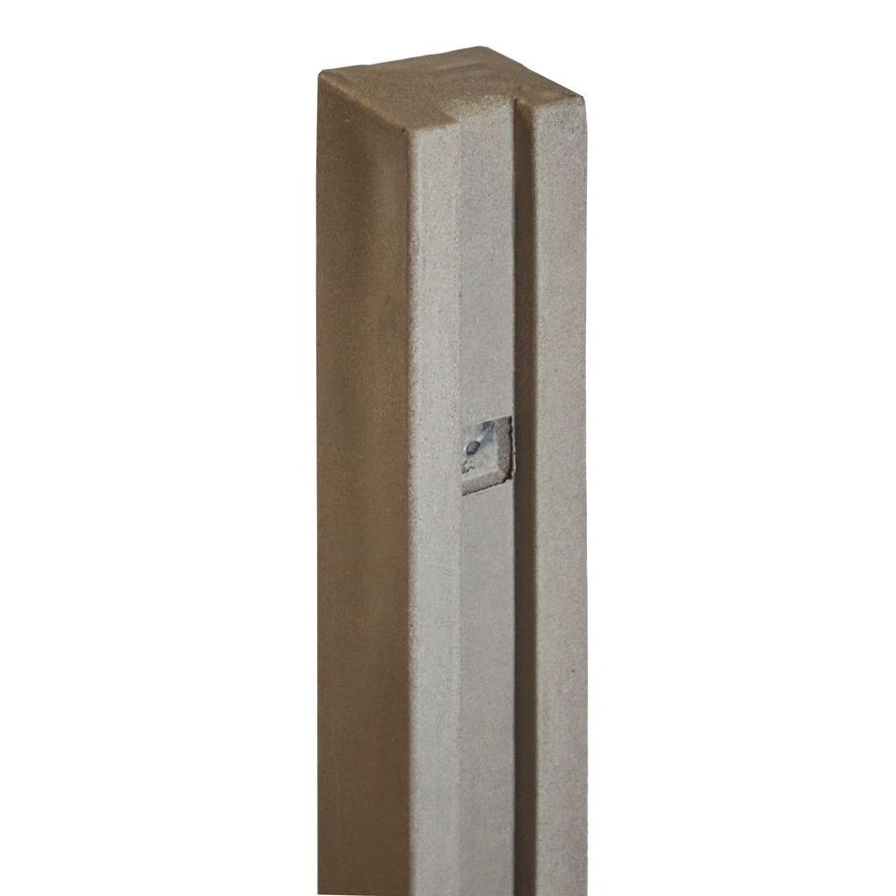 SimTek 5 in. x 5 in. x 81/2 ft. Brown Composite Fence Gate Post