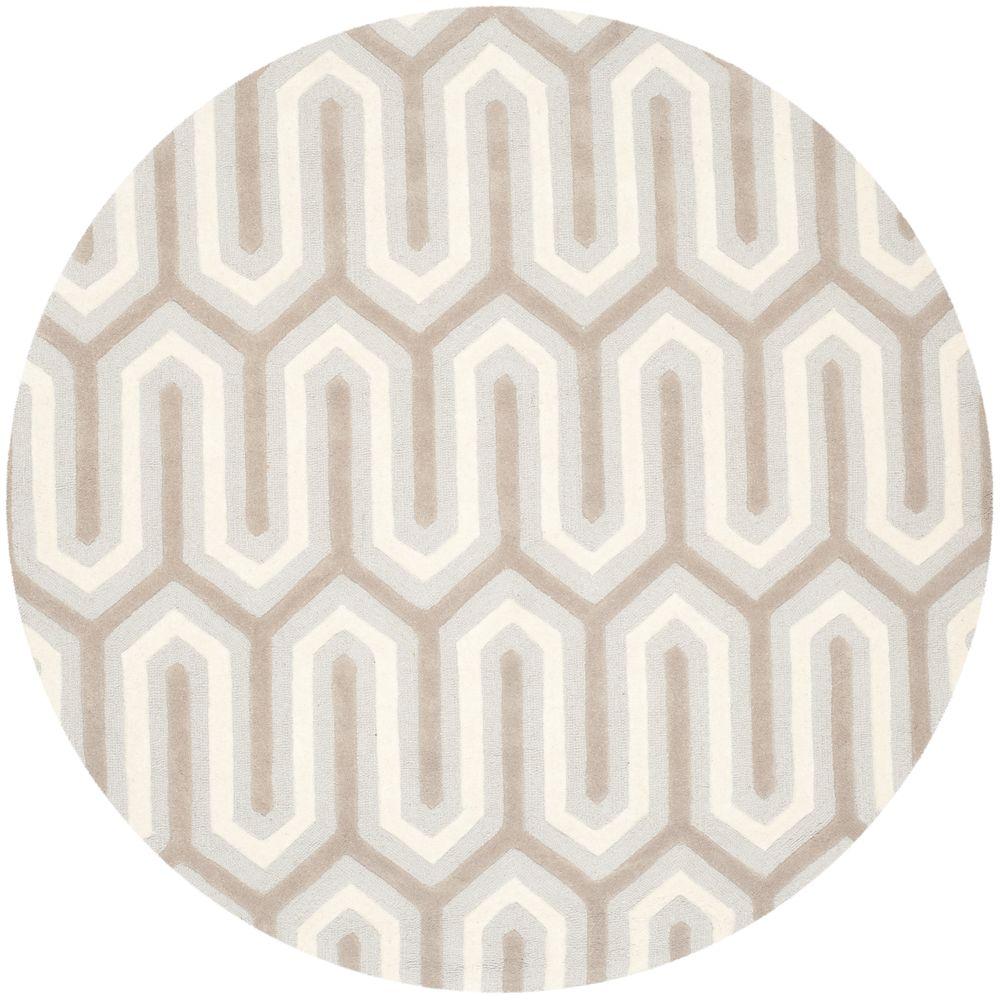 Safavieh Cambridge Light Blue/Gray 6 ft. x 6 ft. Round Area RugCAM351E
