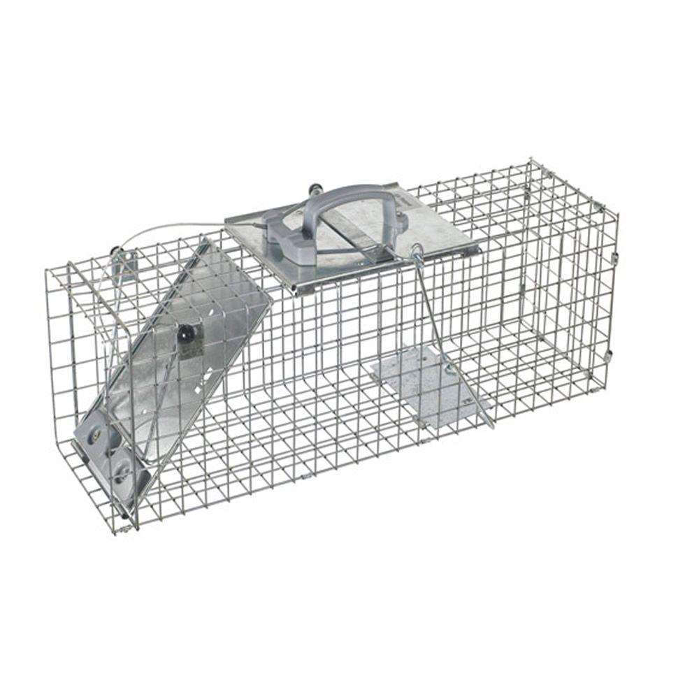 Professional Humane Animal Trap 32/"x12.5/"x12/" Large Steel Cage Spring Loaded