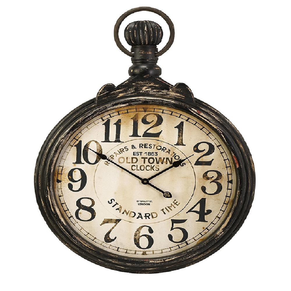 Home Decorators Collection Alexander 39 in. x 27.5 in. Round Wall Clock