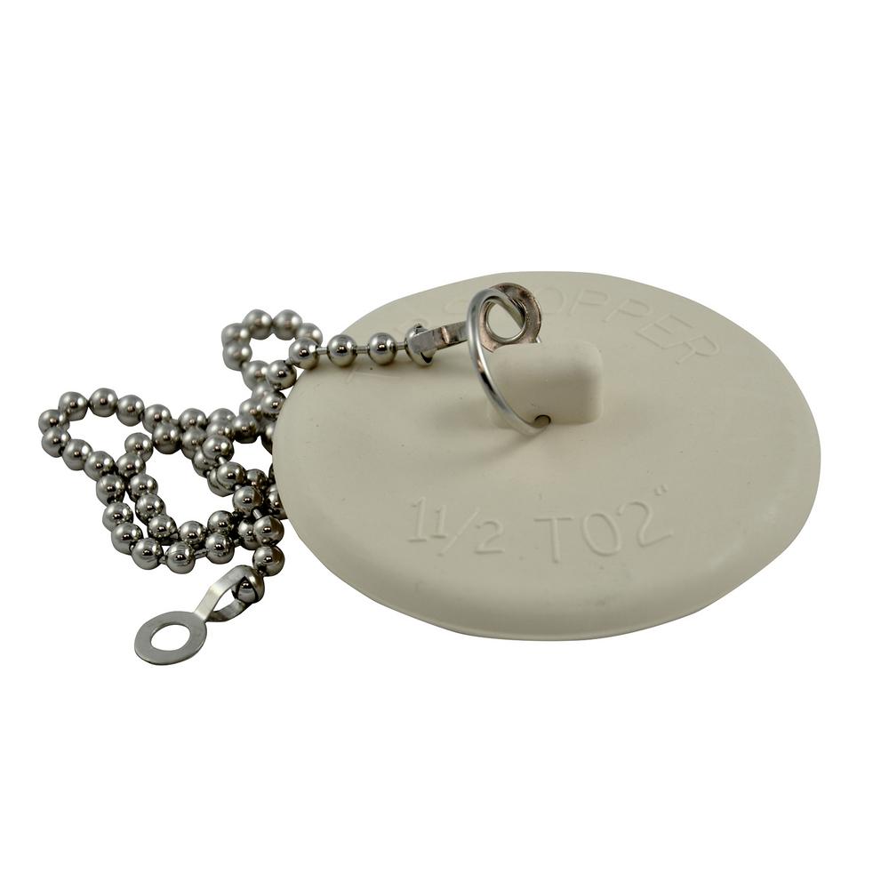 DANCO 11/2 in. 2 in. Universal Tub Stopper with Chain (2Pack