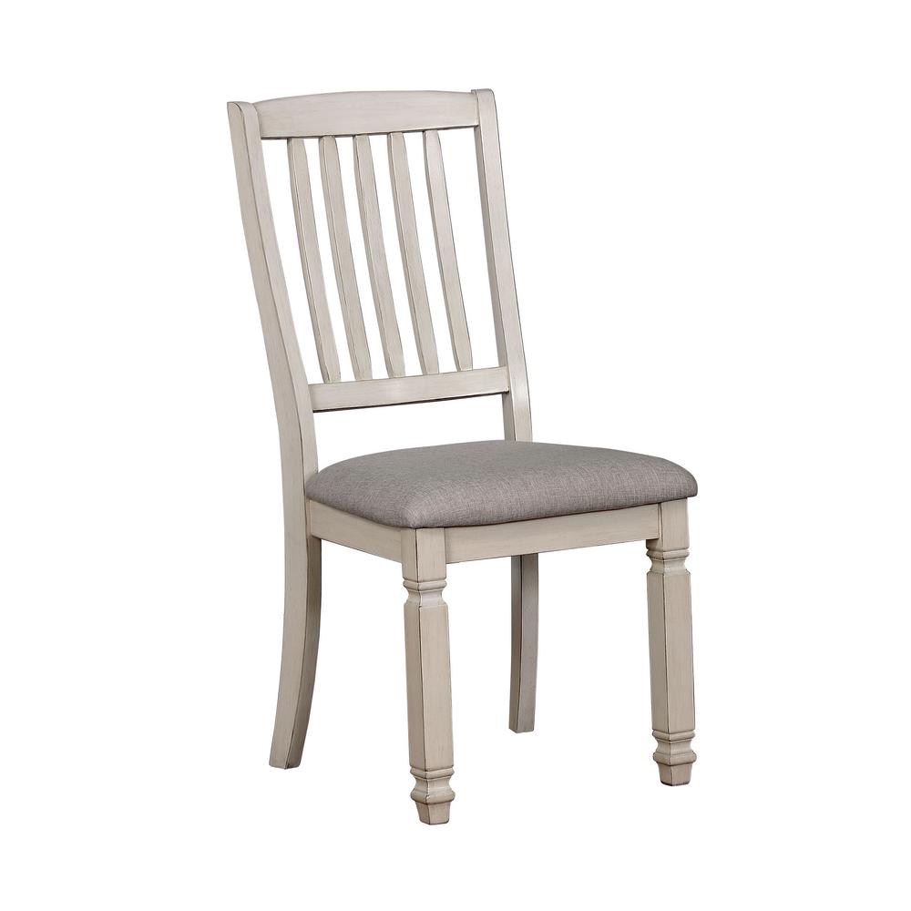 Furniture Of America Ely White Cushioned Dining Side Chair Set 2 Furniture Of America Ely White Cushioned Dining Side Chair Set 2