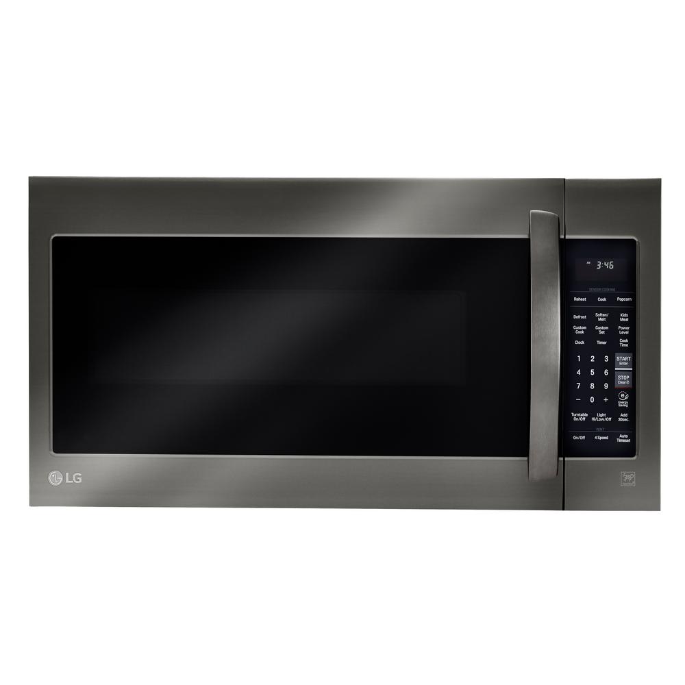 2.0 cu. ft. Over the Range Microwave in Black Stainless Steel with EasyClean and Sensor Cook