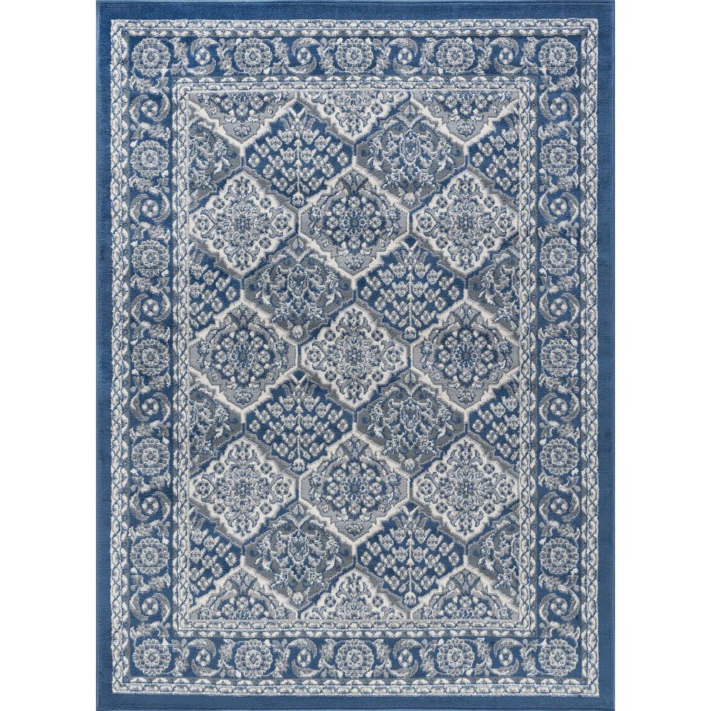 Tayse Rugs Hampton Traditional Navy 4 Ft X 5 Area Rug Hmp4207 Hampton Traditional Navy 4 Ft X 5 Area Rug