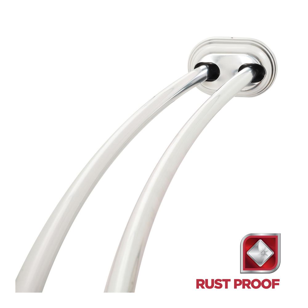 Glacier Bay Rustproof 50 In To 72 In Aluminum Adjustable Tension
