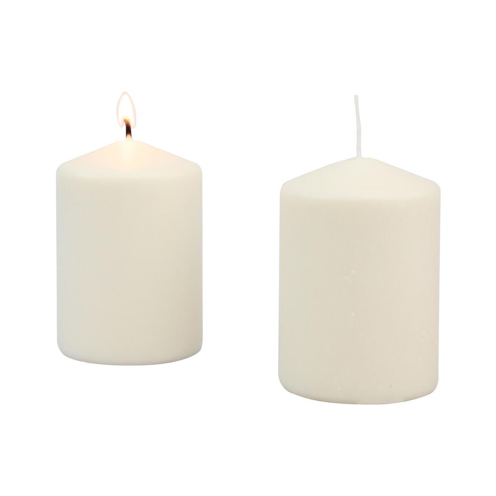 3-Inch by 6-Inch Tall Ivory Root Unscented Timberline Pillar Candle 