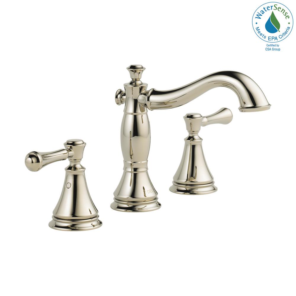 Delta Cassidy 8 In Widespread 2 Handle Bathroom Faucet With Metal Drain Assembly Polished Nickel 3597lf Pnmpu The Home Depot - Delta Widespread Bathroom Faucet Delta Cassidy 8 In Widespread 2 Handle Bathroom Faucet With Metal Drain Assembly Polished Nickel 3597lf Pnmpu The Home Depot - Delta Widespread Bathroom Faucet