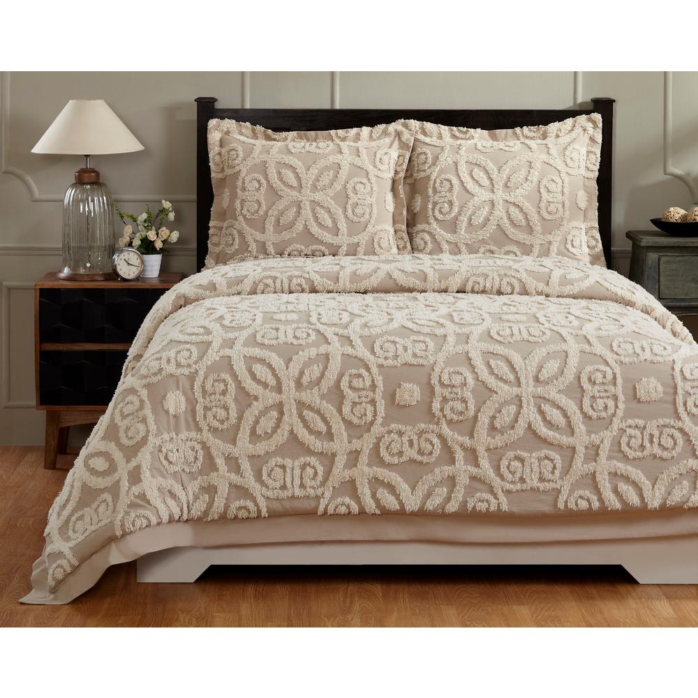 Better Trends Eden 68 In X 90 In Linen Ivory Twin Comforter