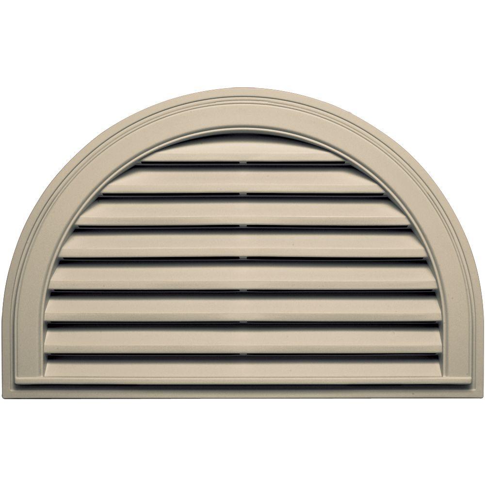 builders edge 22 in. x 34 in. half round gable vent in