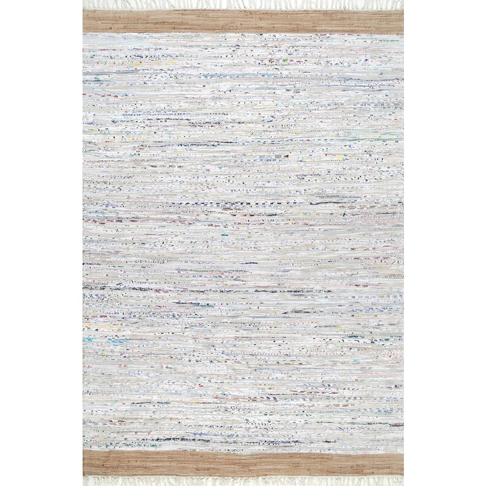 Nuloom Flatweave Liani Cotton Beige 7 Ft 6 In X 9 Area Rug