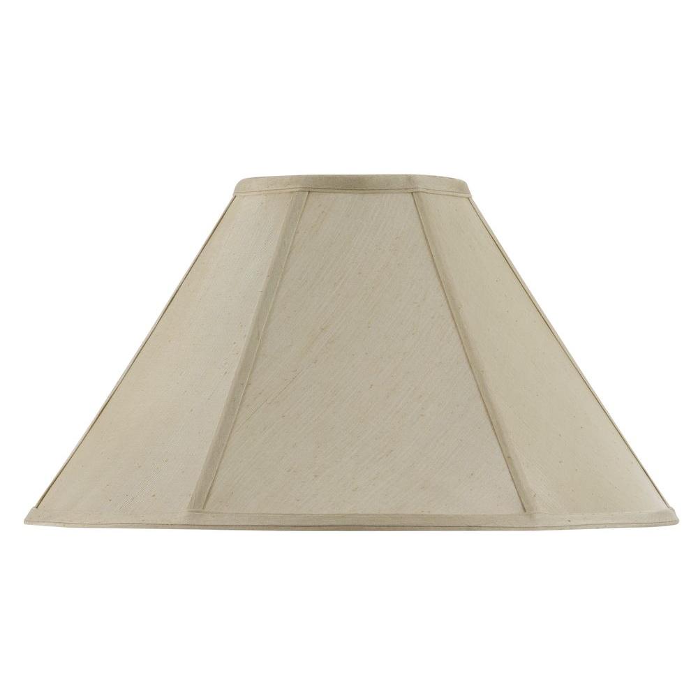 Empire Beige Bisque Lamp Shades Lamps The Home Depot Cream Fabric Vertical Piped Coolie Shade