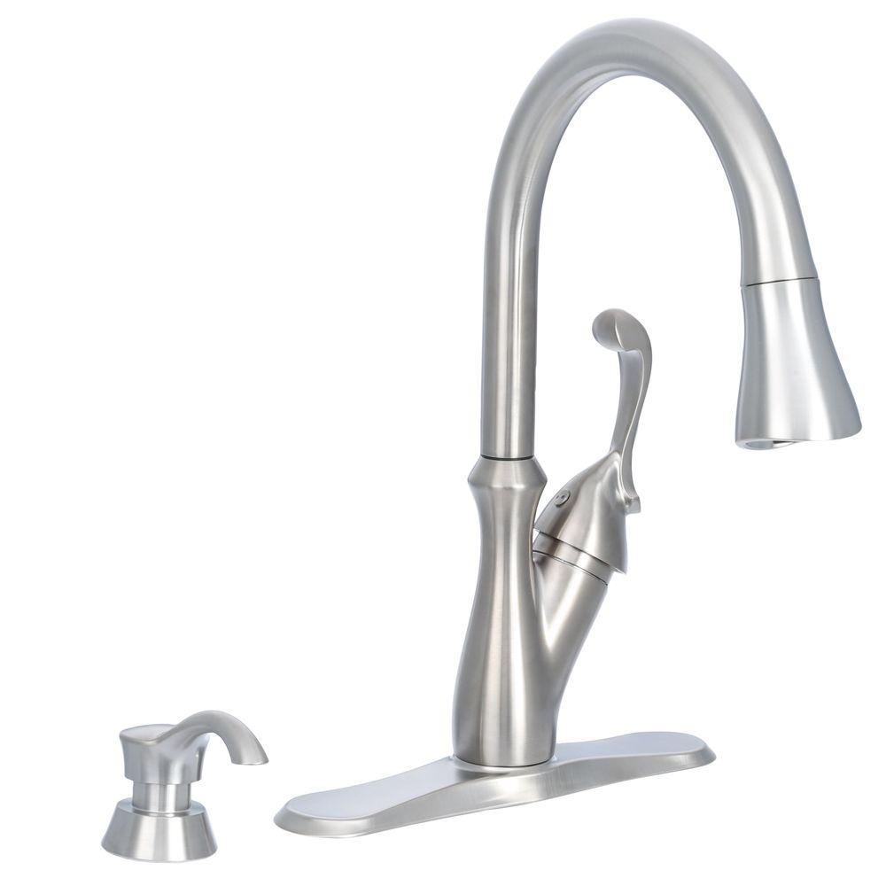 Delta Arabella Single Handle Pull Down Sprayer Kitchen Faucet With