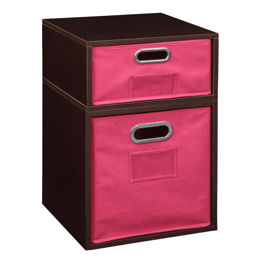 Niche Cubo 13 in. x 19.5 in. Truffle 1 Half Cube and 1 Full Cube