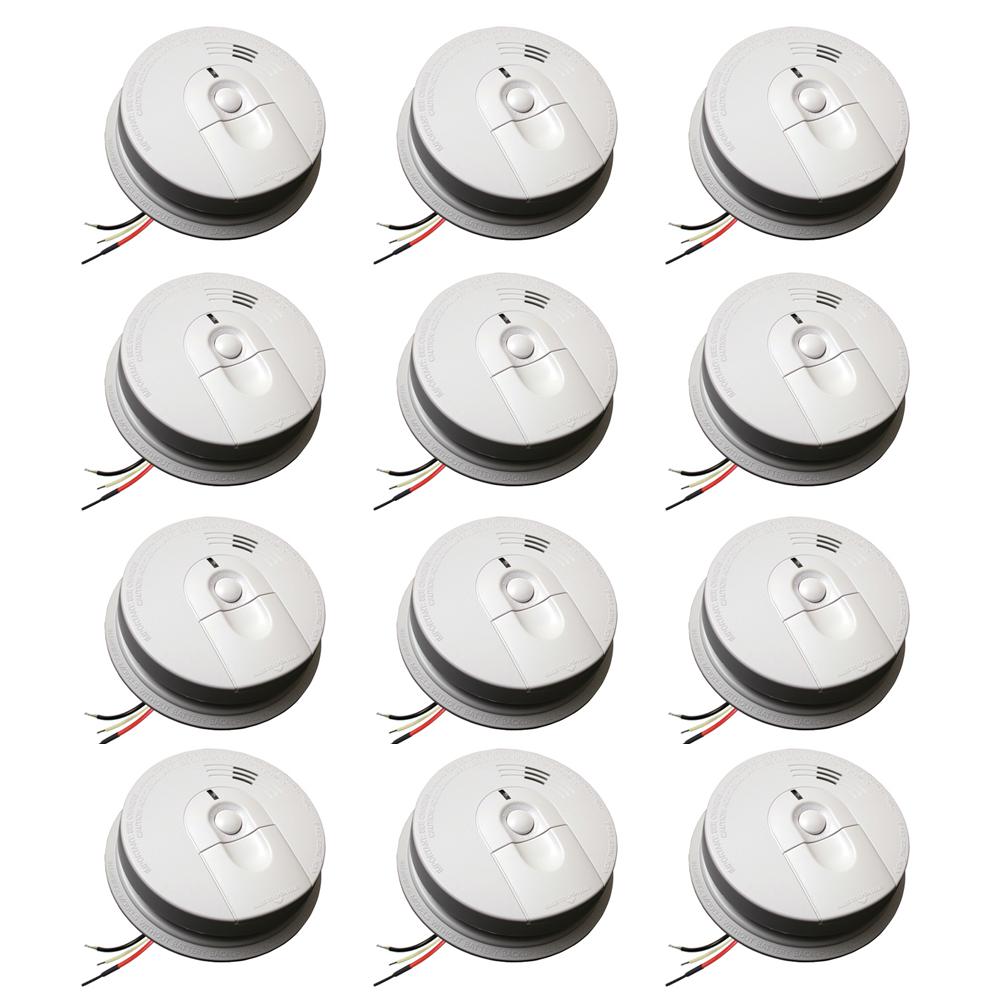 Dual voltage power supply with 230v mains power or 9v battery backup Kidde, White Firex Smoke Alarm 4870