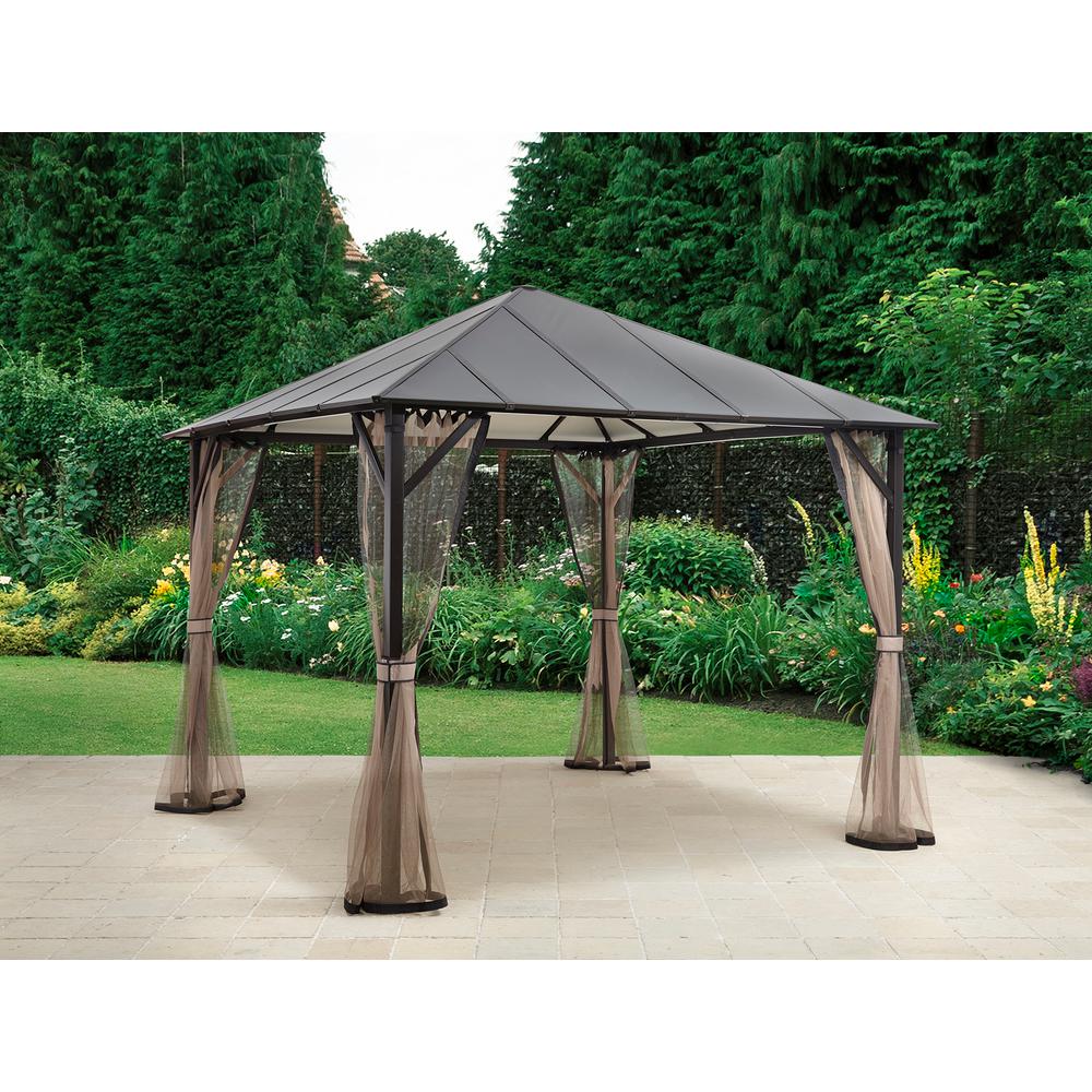 Hampton Bay Harper 10 ft. x 10 ft. GazeboLGZ680PSTM The Home Depot