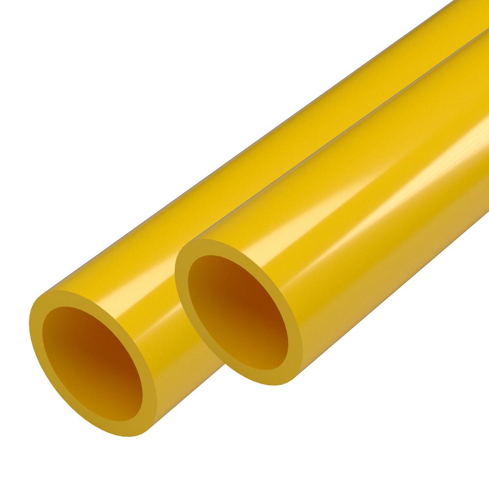 Formufit 1 in. x 5 ft. Yellow Furniture Grade Schedule 40 PVC Pipe (2Pack)P001FGPYE5x2 The