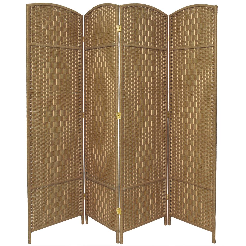 Oriental Furniture 6 Ft Dark Beige 4 Panel Room Divider Oriental Furniture 6 Ft Dark Beige 4 Panel Room Divider Fbopdmnd4pdbg The Home Depot
