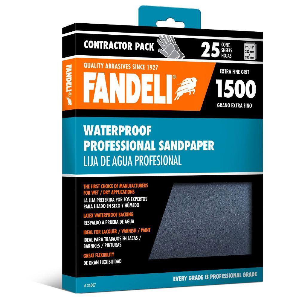 Fandeli 9 in. x 11 in. 1500 Grit Microfine Silicon Carbide Waterproof