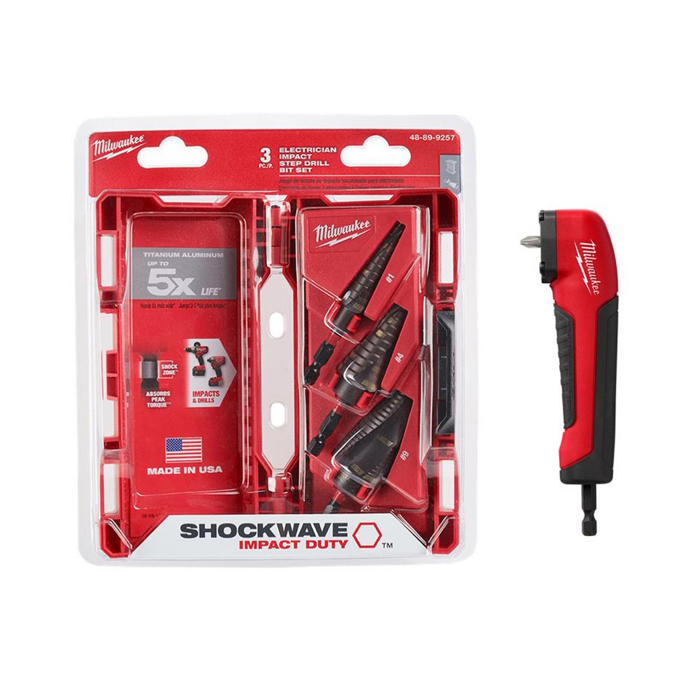 Milwaukee SHOCKWAVE Impact Duty Titanium Step Bit Kit (3Piece) With