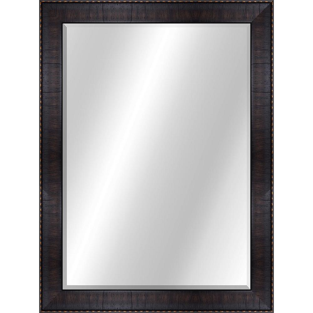 Unbranded Marco Polo 28 In X 34 In Wood Toned Value Core Dark Brown Framed Rectangular Mirror Ec483 2 The Home Depot