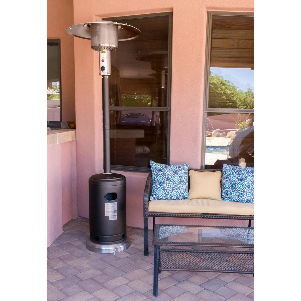 Hiland 41000 Btu Mocha Propane Gas Promotional Tall Patio Heater