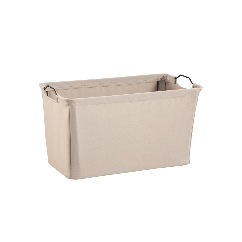 Closetmaid 19 5 In X 11 In Light Gray Wire Framed Fabric Bin